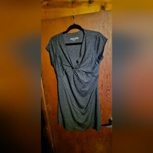 Soybu Heather Gray Twist Front Dress